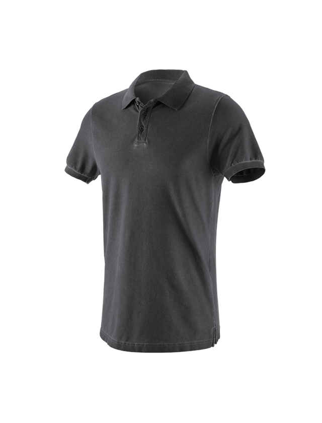 Koszulki | Pulower | Koszule: e.s. Koszulka polo vintage cotton stretch + czerń żelazowa vintage 2