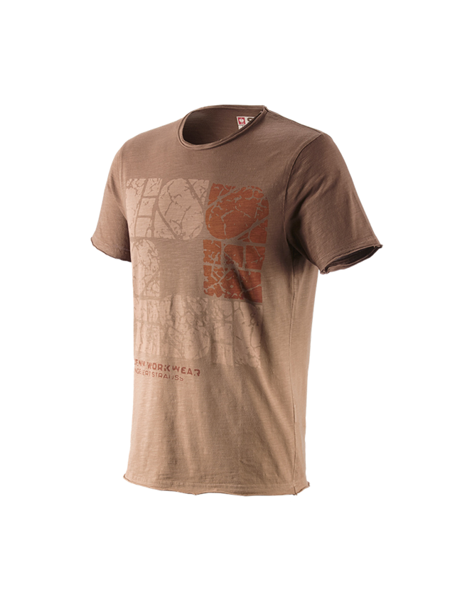 Koszulki | Pulower | Koszule: e.s. Koszulka denim workwear + jasnobrązowy vintage