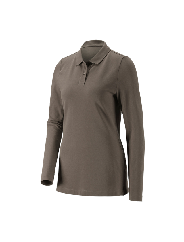 Koszulki | Pulower | Bluzki: e.s.Bluzka polo z piki, dł.ręk. cotton stretch,da. + kamienny