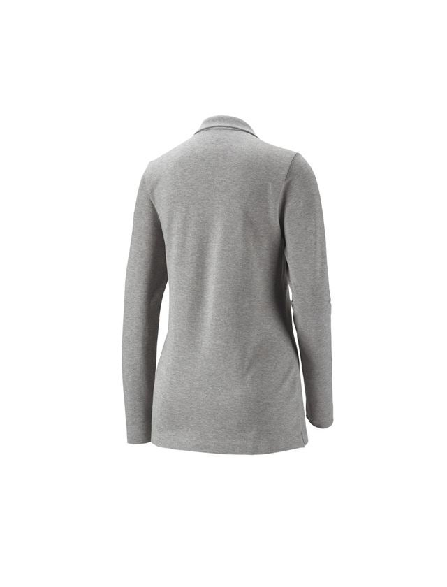 Koszulki | Pulower | Bluzki: e.s.Bluzka polo z piki, dł.ręk. cotton stretch,da. + szary melanżowy 1