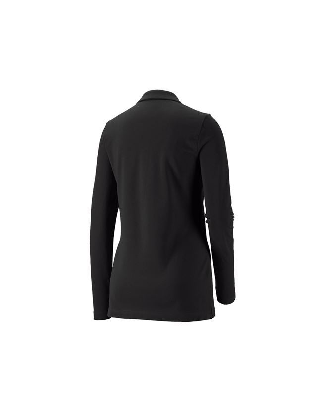 Koszulki | Pulower | Bluzki: e.s.Bluzka polo z piki, dł.ręk. cotton stretch,da. + czarny 1