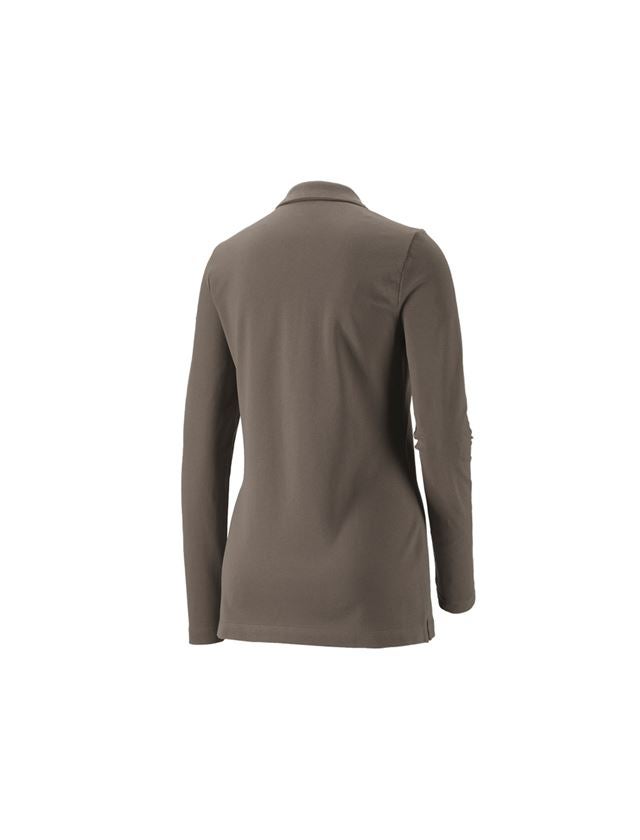 Koszulki | Pulower | Bluzki: e.s.Bluzka polo z piki, dł.ręk. cotton stretch,da. + kamienny 1