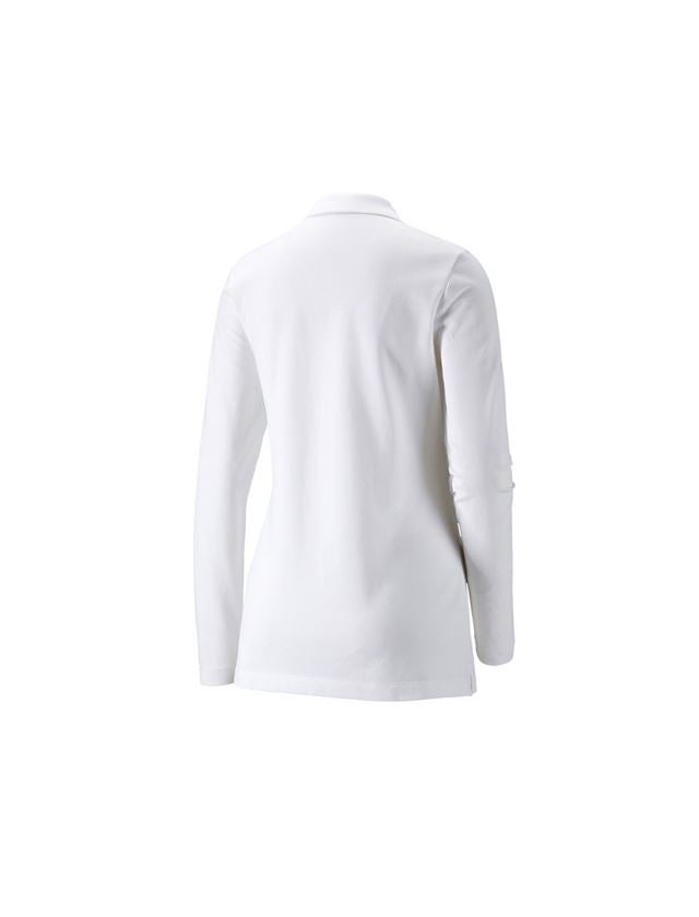 Koszulki | Pulower | Bluzki: e.s.Bluzka polo z piki, dł.ręk. cotton stretch,da. + biały 1