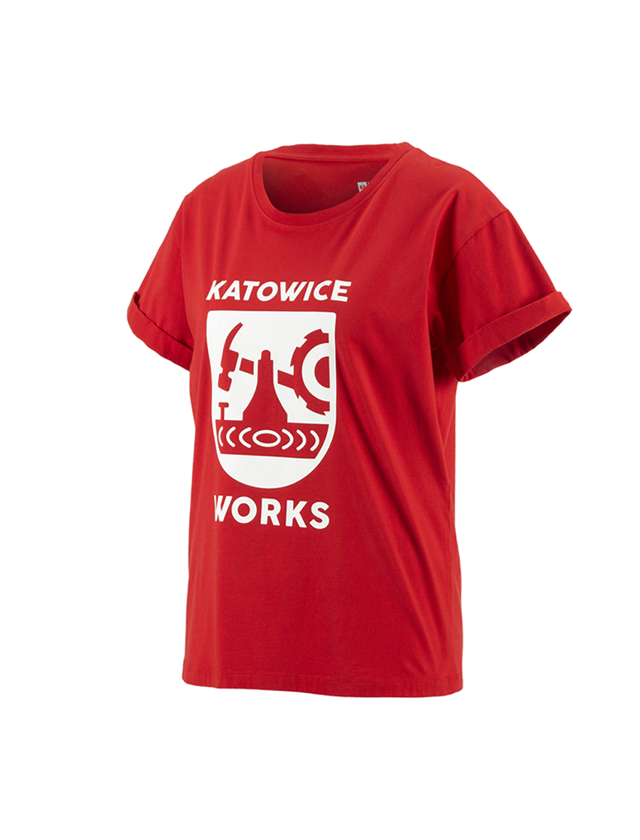 Koszulki | Pulower | Bluzki: e.s.pop up t-shirt katowice, ladies + strauss czerwony