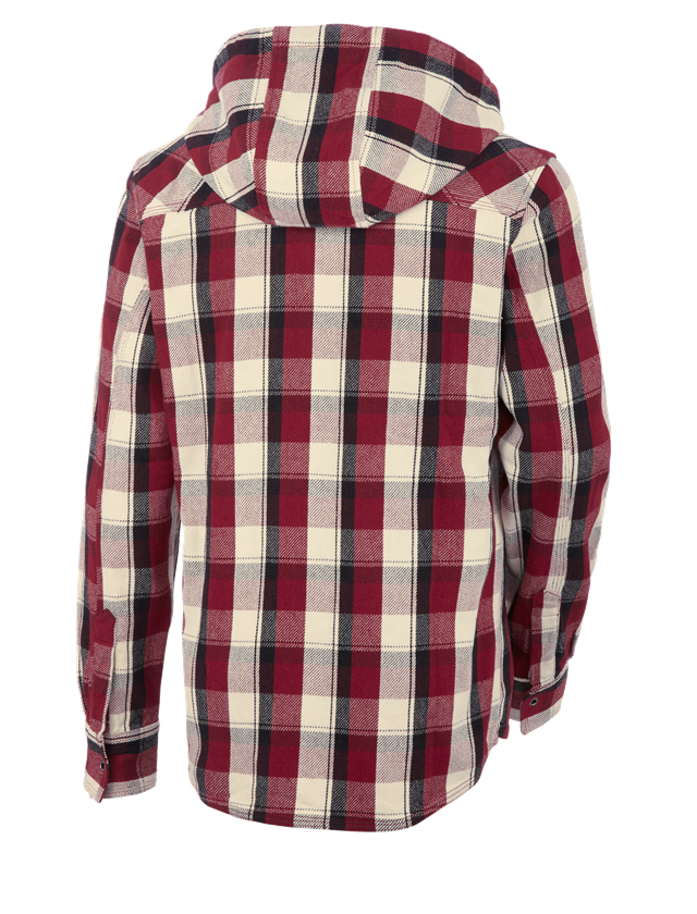 Koszulki | Pulower | Koszule: Koszula z kapturem e.s.roughtough + rubinowy/czarny/naturalny 3