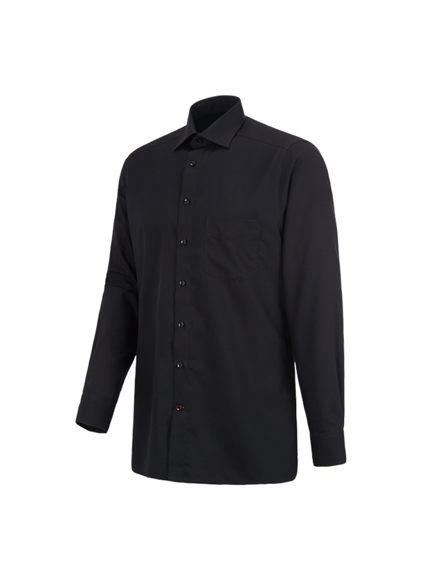 Koszulki | Pulower | Koszule: Koszula biznesowa e.s.comfort, długi rękaw + czarny