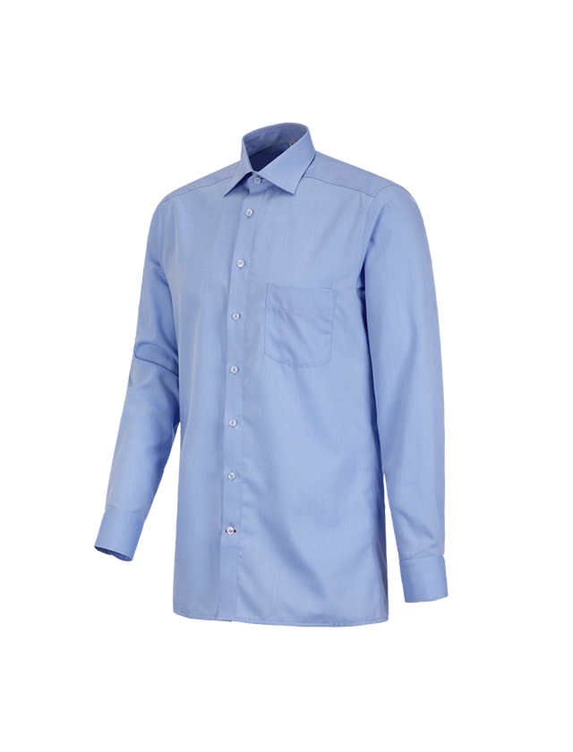 Koszulki | Pulower | Koszule: Koszula biznesowa e.s.comfort, długi rękaw + jasnoniebieski melanżowy 2