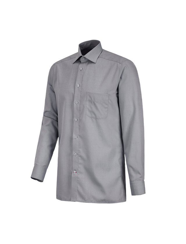 Koszulki | Pulower | Koszule: Koszula biznesowa e.s.comfort, długi rękaw + szary melanżowy