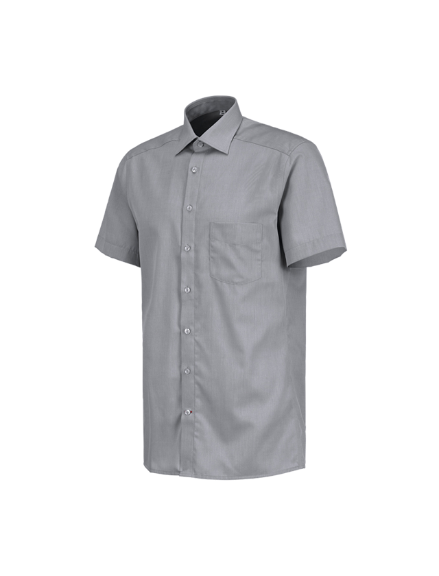 Koszulki | Pulower | Koszule: Koszula biznesowa e.s.comfort, krótki rękaw + szary melanżowy