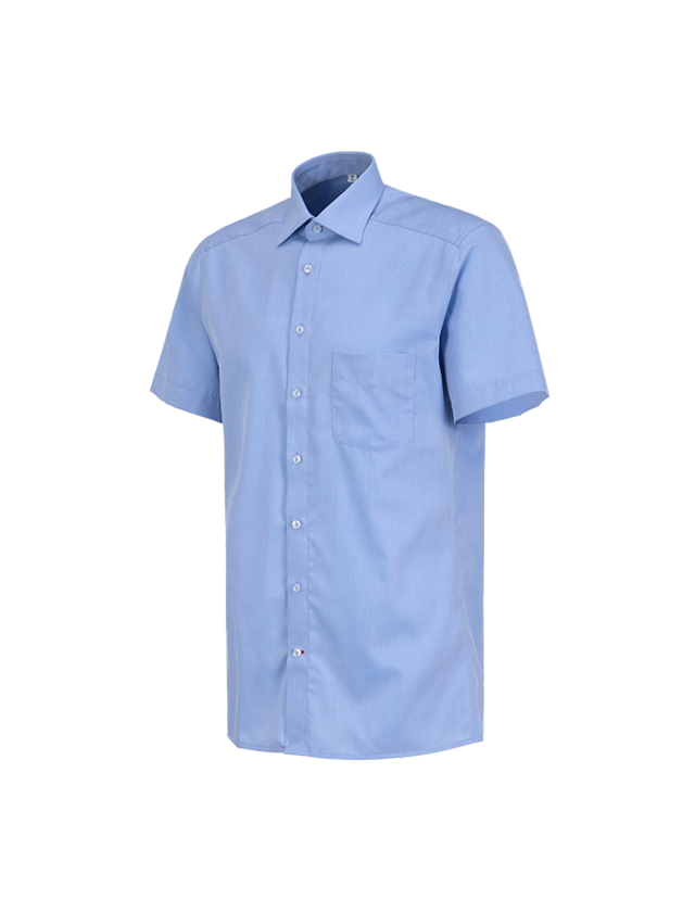 Tematy: Koszula biznesowa e.s.comfort, krótki rękaw + jasnoniebieski melanżowy