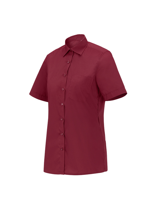 Koszulki | Pulower | Bluzki: e.s. Bluzka koszulowa kelnerska krótki rękaw + rubinowy