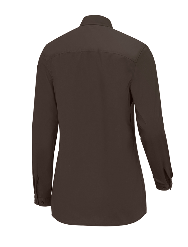 Koszulki | Pulower | Bluzki: e.s. Bluzka koszulowa kelnerska długi rękaw + kasztanowy 1