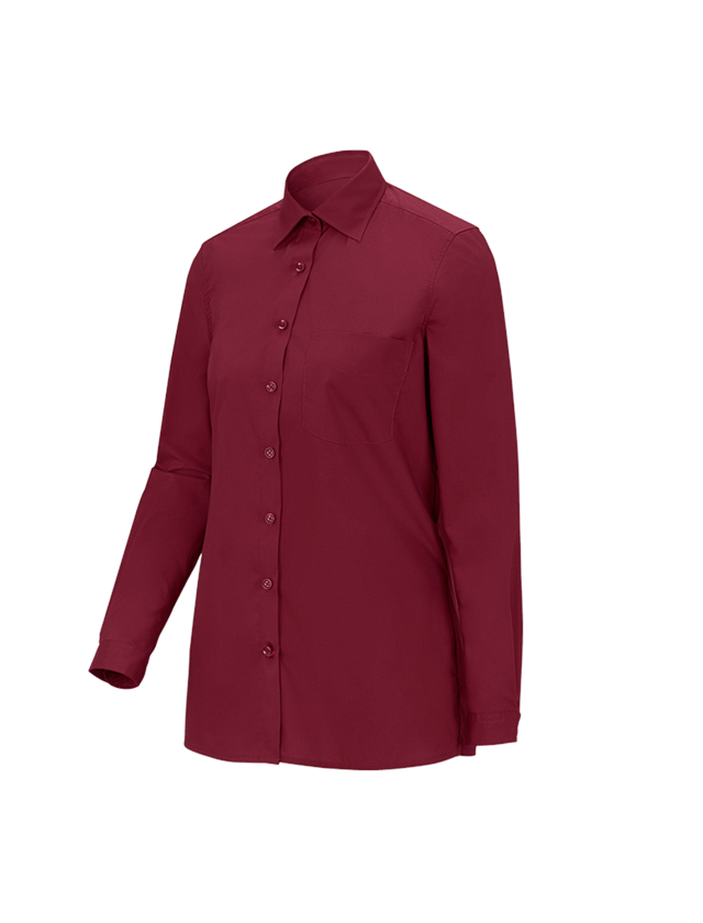 Tematy: e.s. Bluzka koszulowa kelnerska długi rękaw + rubinowy