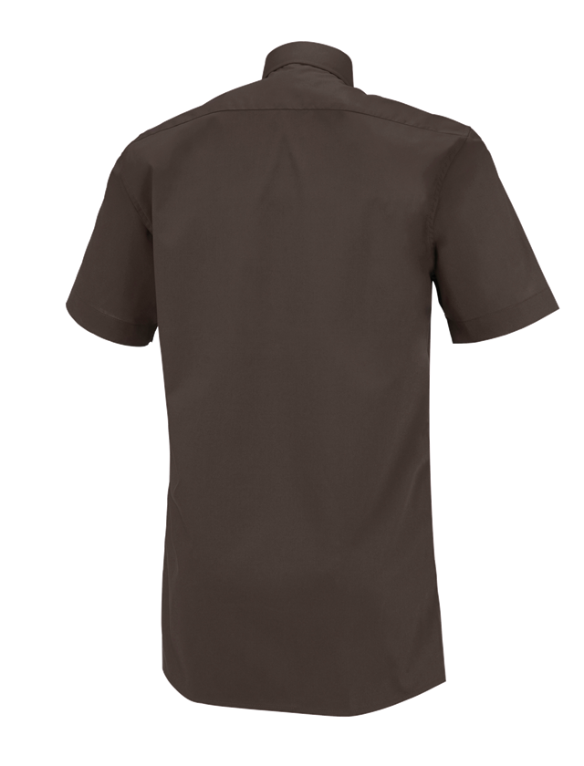 Koszulki | Pulower | Koszule: e.s. Koszula kelnerska krótki rękaw + kasztanowy 1