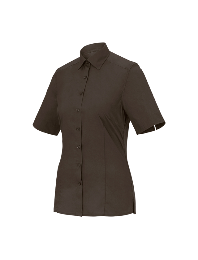 Koszulki | Pulower | Bluzki: Bluzka biznesowa e.s.comfort, krótki rękaw + kasztanowy 2