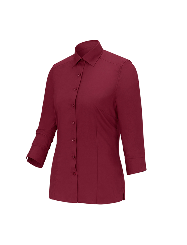 Koszulki | Pulower | Bluzki: Bluzka biznesowa e.s.comfort, rękaw 3/4 + rubinowy