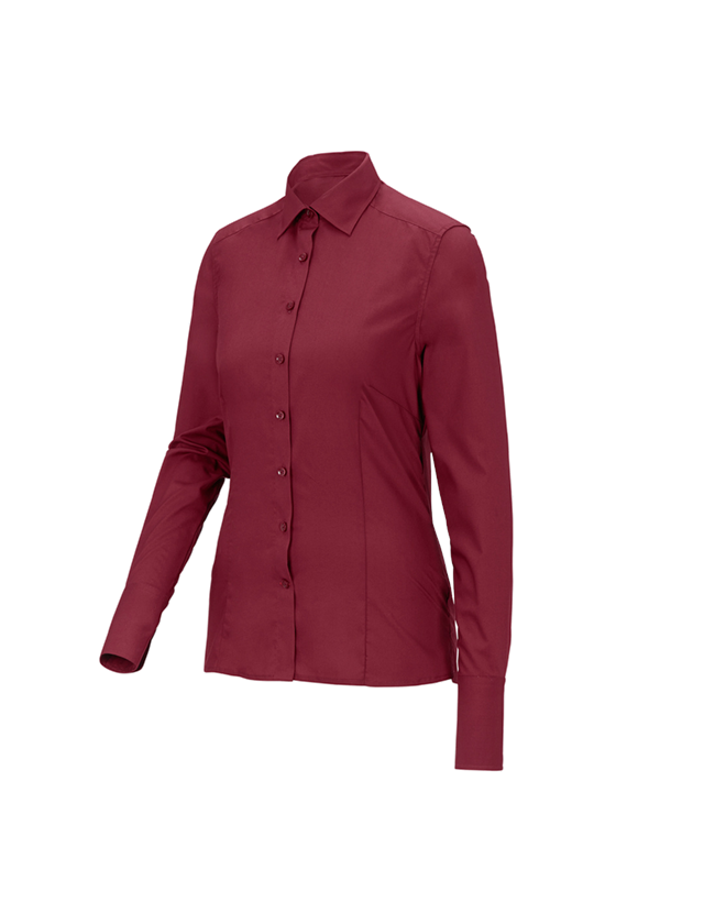 Koszulki | Pulower | Bluzki: Bluzka biznesowa e.s.comfort, długi rękaw + rubinowy