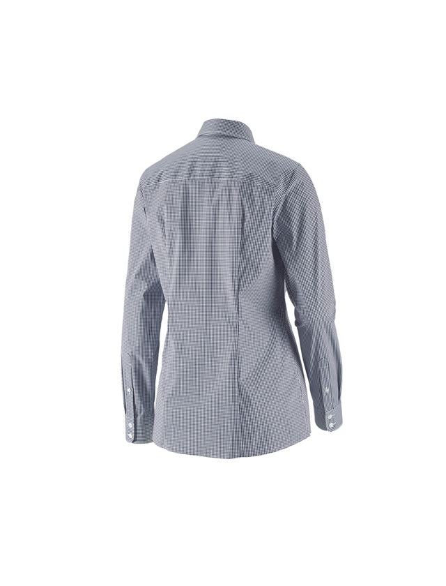 Koszulki | Pulower | Bluzki: e.s. Bluzka biznesowa cotton str., damska reg.fit + granatowy w kratkę 1