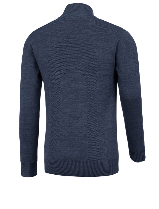 Koszulki | Pulower | Koszule: e.s. Bluza dzianinowa Troyer + niebieski ciemny melanżowy 3