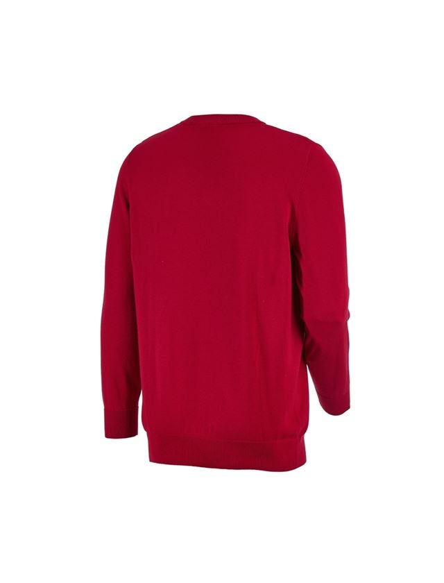 Koszulki | Pulower | Koszule: e.s. Sweter dzianinowy, okrągły dekolt + czerwony 1