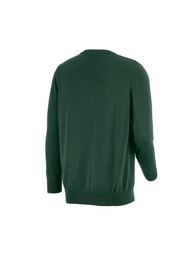 Koszulki | Pulower | Koszule: e.s. Sweter dzianinowy, okrągły dekolt + zielony 1