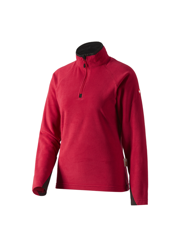 Koszulki | Pulower | Bluzki: Bluza Troyer z mikropolaru dryplexx® micro, damska + czerwony 1