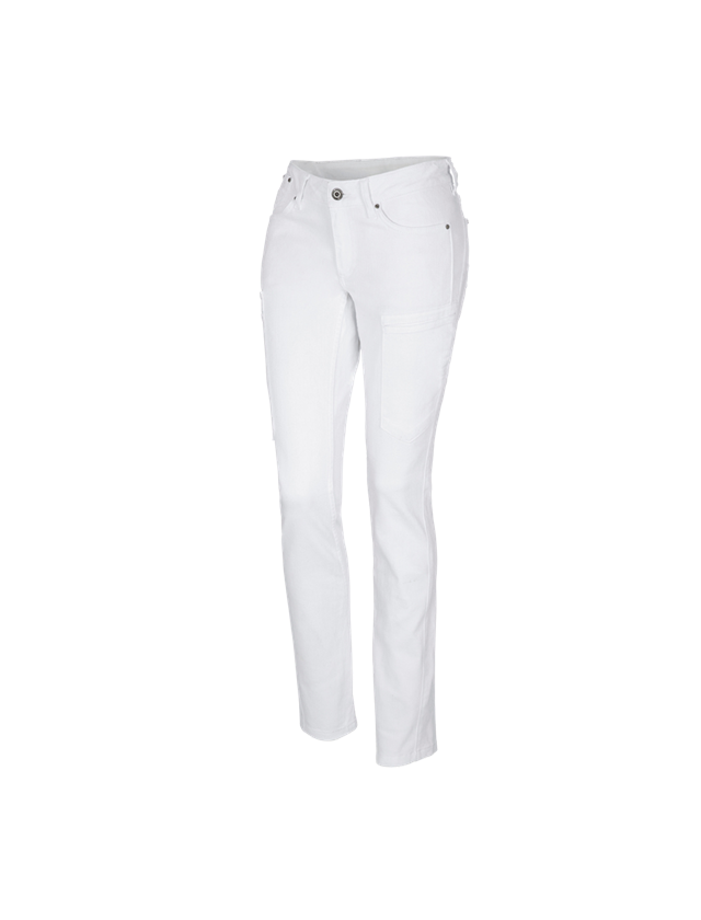 Spodnie robocze: e.s. Jeansy 7-kieszeniowe, damskie + biały 3