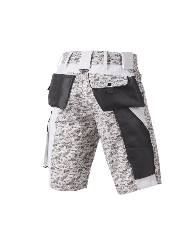 Spodnie robocze: e.s. Szorty Pixel + biały/szary/petrol 2
