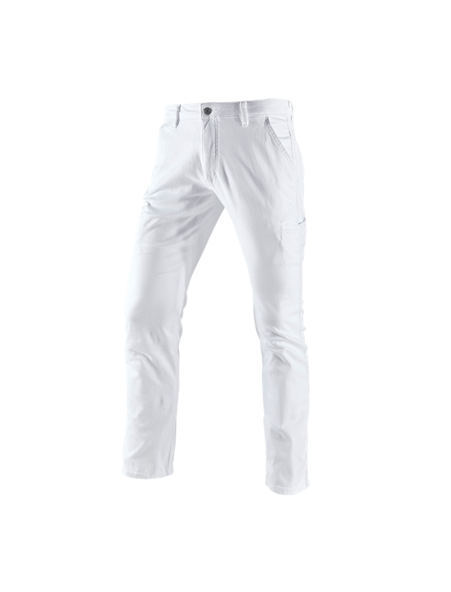 Spodnie robocze: e.s. Spodnie robocze chinosy, męskie + biały