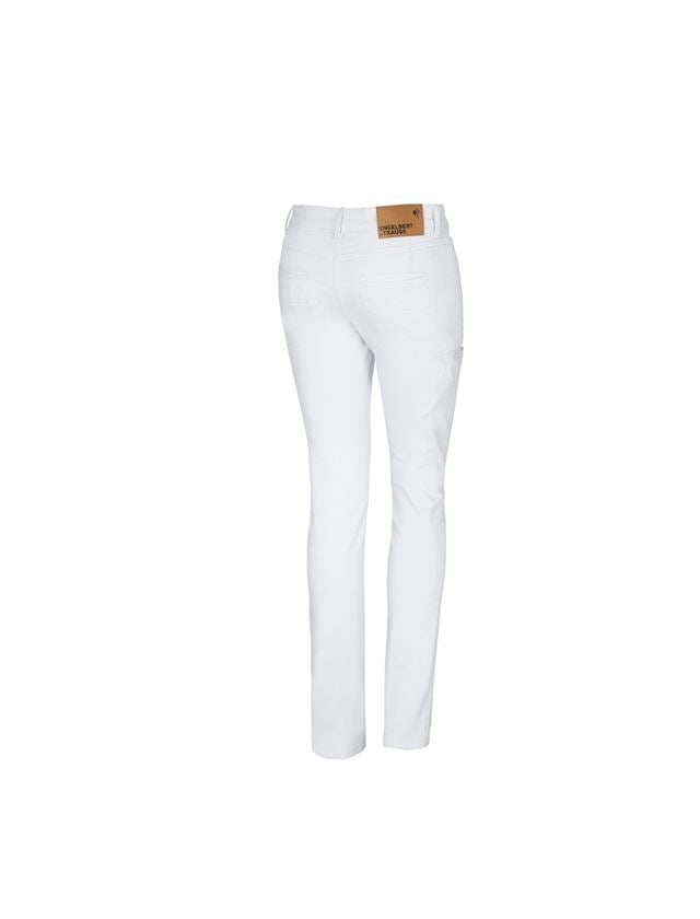 Spodnie robocze: e.s. Spodnie robocze chinosy, damskie + biały 1