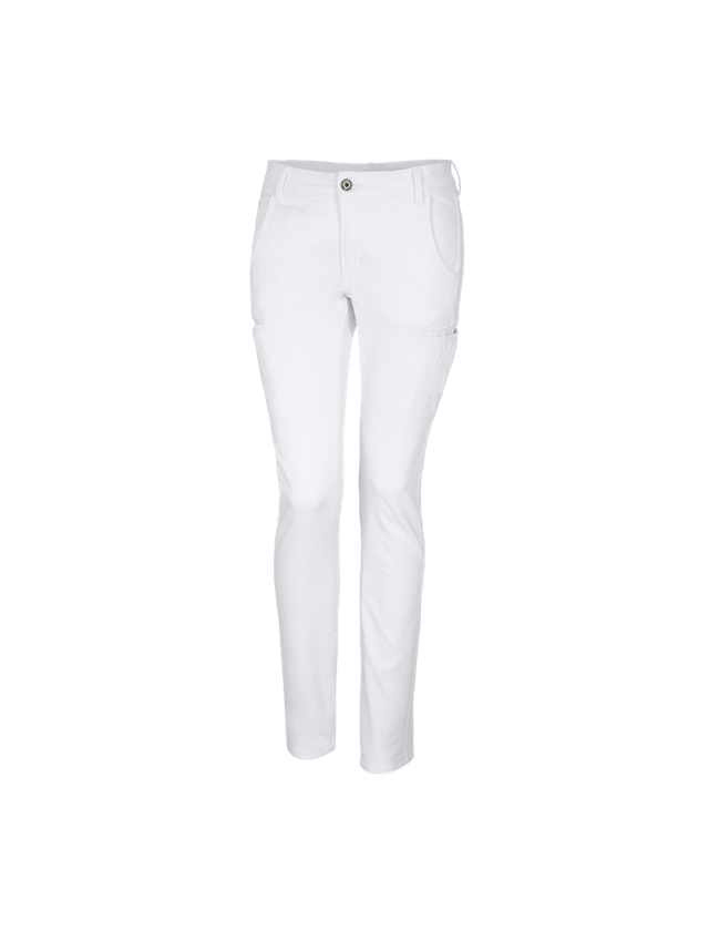 Spodnie robocze: e.s. Spodnie robocze chinosy, damskie + biały