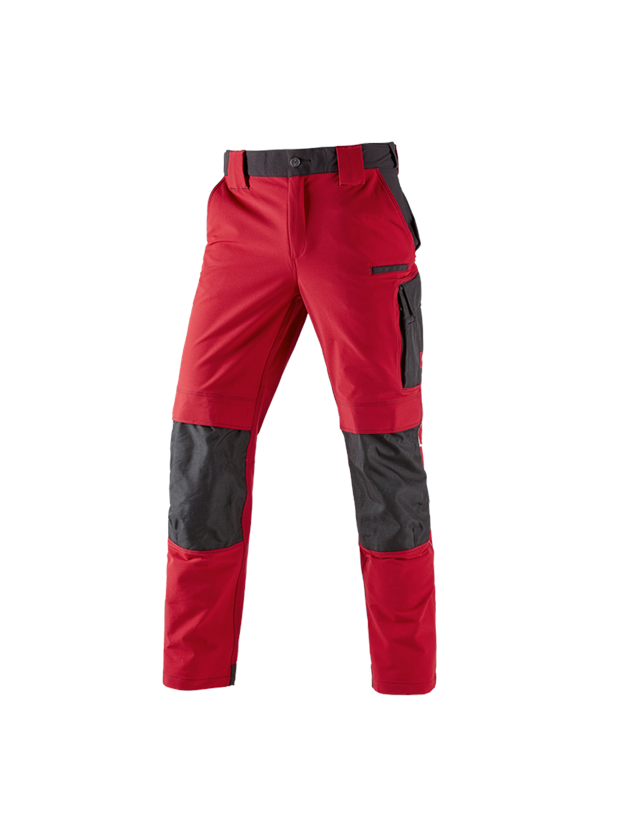 Spodnie robocze: Spodnie funkcyjne do pasa e.s.dynashield + ognistoczerwony/czarny 2
