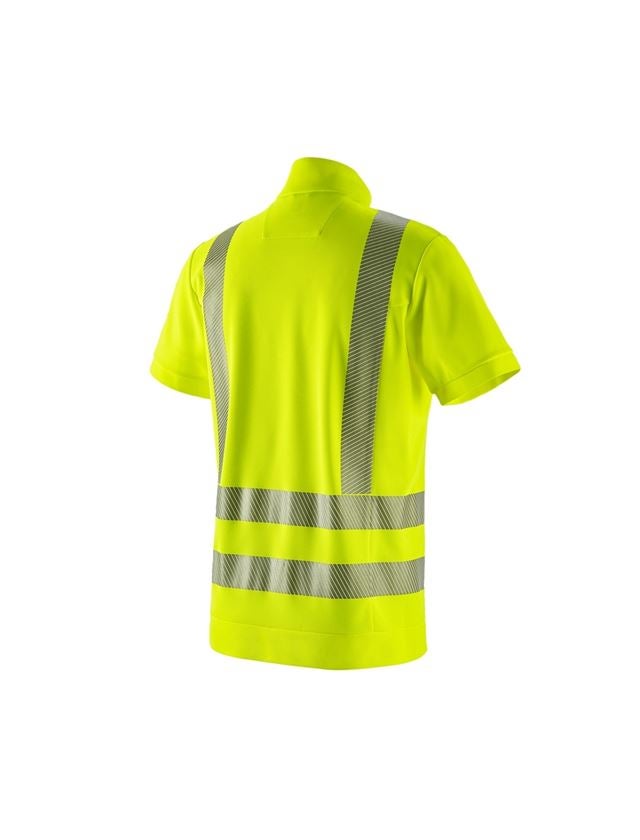 Koszulki | Pulower | Koszule: e.s. Koszulka funkc. ostrz. z zamkiem pod szyją UV + żółty ostrzegawczy 1