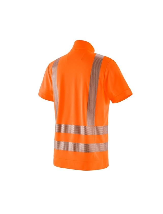 Koszulki | Pulower | Koszule: e.s. Koszulka funkc. ostrz. z zamkiem pod szyją UV + pomarańczowy ostrzegawczy 1