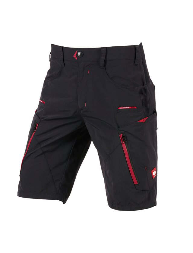 Spodnie robocze: e.s. Szorty funkcyjne Superlite + czarny/czerwony 1