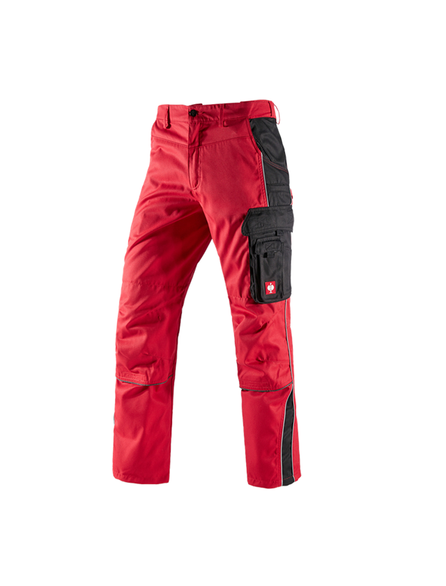 Spodnie robocze: Spodnie do pasa e.s.active + czerwony/czarny 2