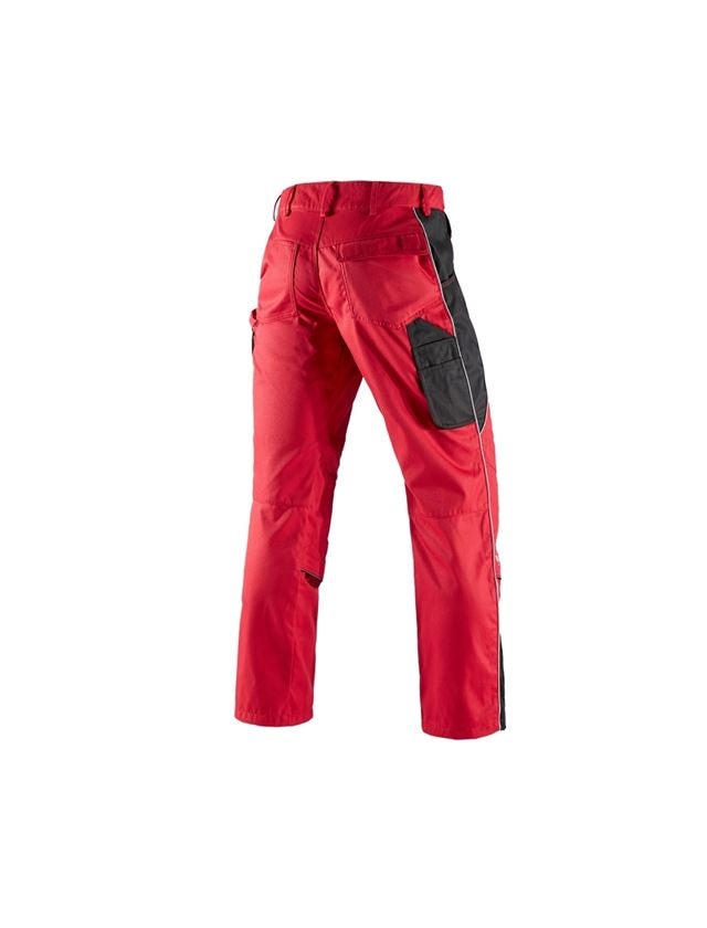 Spodnie robocze: Spodnie do pasa e.s.active + czerwony/czarny 3