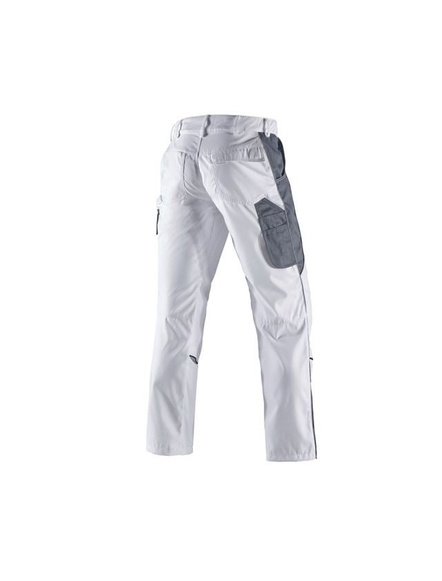 Spodnie robocze: Spodnie do pasa e.s.active + biały/szary 3