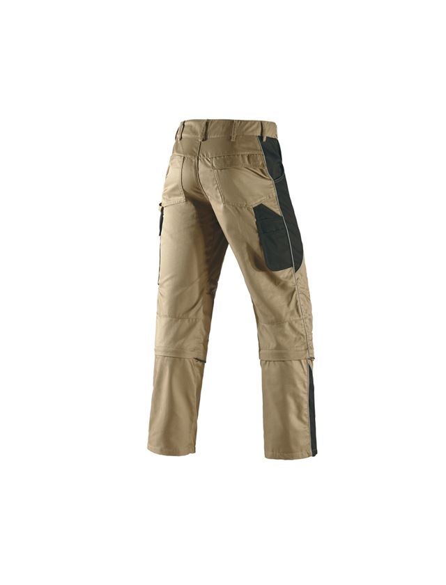 Spodnie robocze: Spodnie do pasa z odpinanymi nogawkami e.s. active + khaki/czarny 3