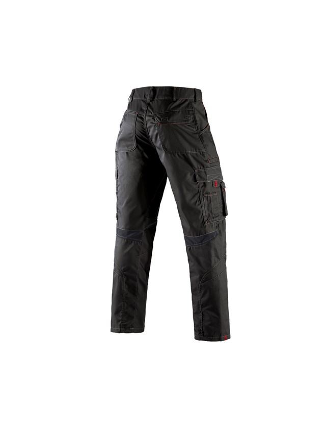 Spodnie robocze: Spodnie do pasa e.s.akzent + czarny/czerwony 2