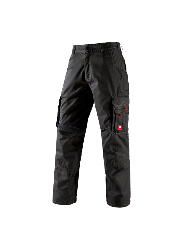 Spodnie robocze: Spodnie do pasa e.s.akzent + czarny/czerwony 1