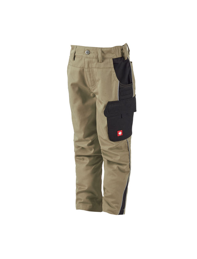 Spodnie: Spodnie do pasa dziecięce e.s.active + khaki/czarny