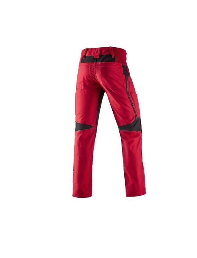 Spodnie robocze: Spodnie do pasa zimowe e.s.vision + czerwony/czarny 3