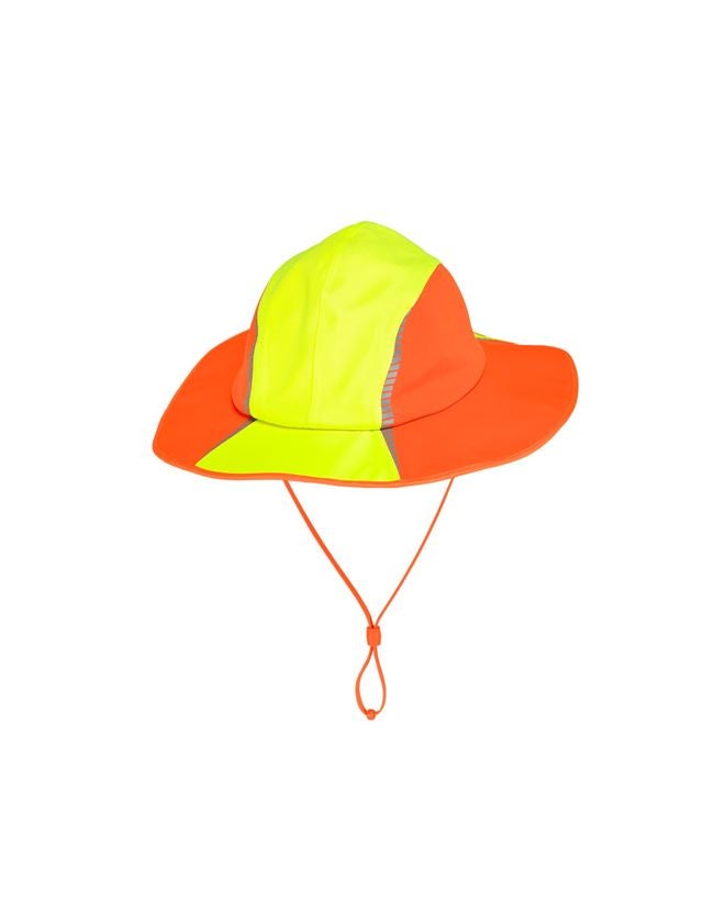 Chłód: Funkcyjny kapelusz p. deszczowy e.s.motion 2020 + żółty ostrzegawczy/pomarańczowy ostrzegawczy