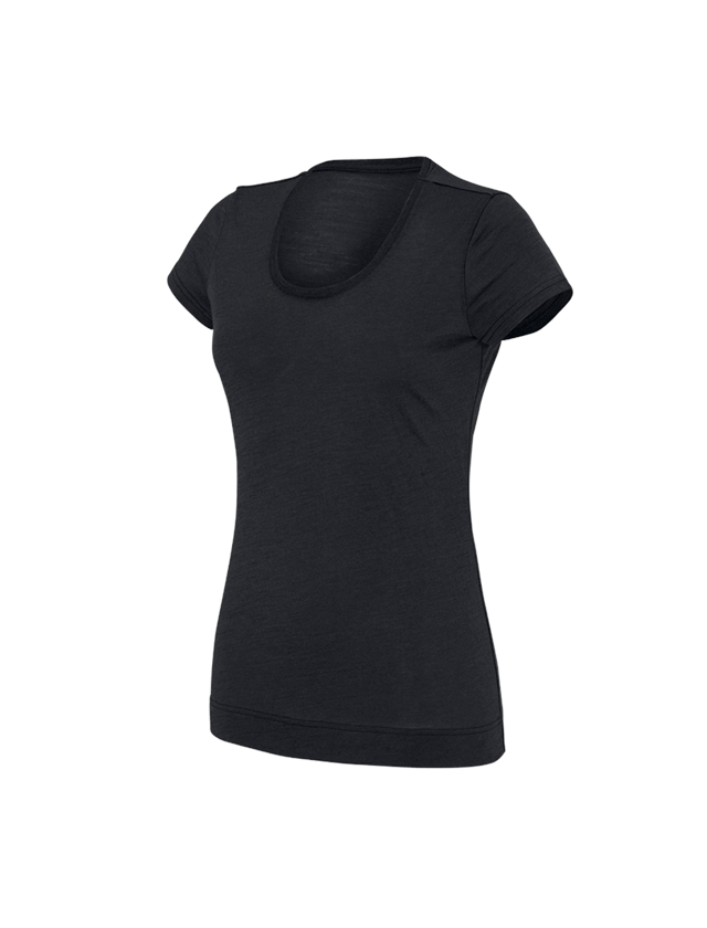 Koszulki | Pulower | Bluzki: e.s. Koszulka Merino light, damska + czarny