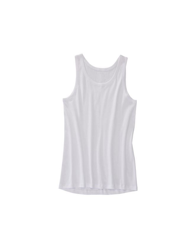 Bielizna | Odzież termoaktywna: e.s. Podkoszulek z tkaniny drobno prążk. classic + biały