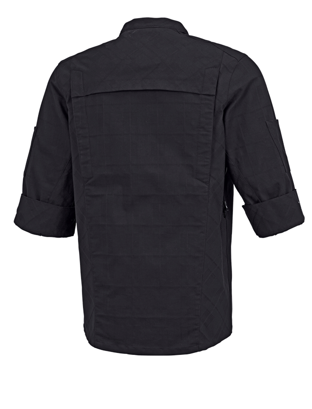 Koszulki | Pulower | Koszule: Bluza kucharska z krótkim ręk. e.s.fusion, męska + czarny 1