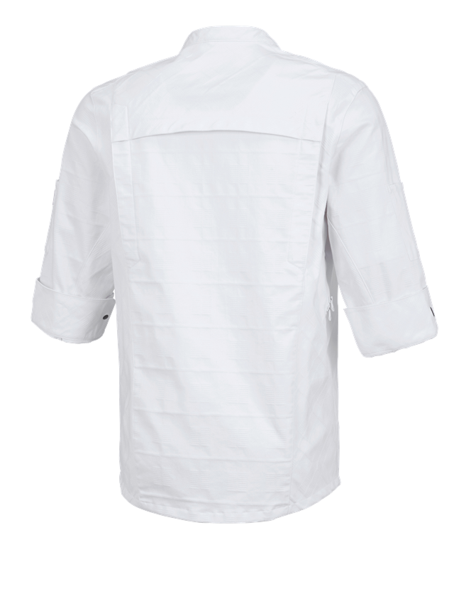 Kurtki robocze: Bluza kucharska z krótkim ręk. e.s.fusion, męska + biały 1
