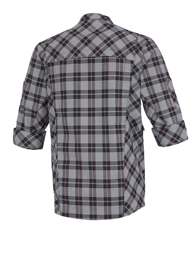 Koszulki | Pulower | Koszule: Bluza kucharska z krótkim ręk. e.s.fusion, męska + czarny/biały/czerwony 1