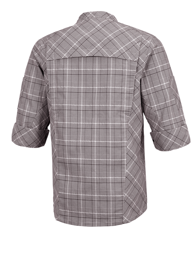 Koszulki | Pulower | Koszule: Bluza kucharska z krótkim ręk. e.s.fusion, męska + kasztanowy/biały 1